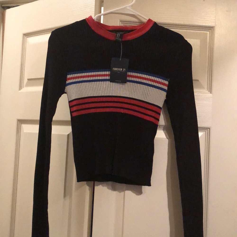 Long sleeved ribbed top